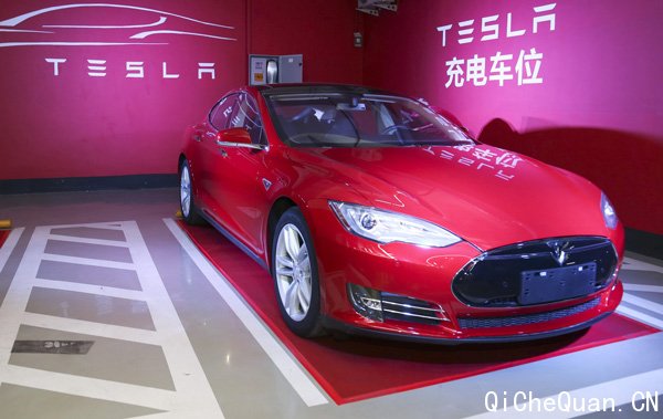 北京银泰中心特斯拉专用停车位