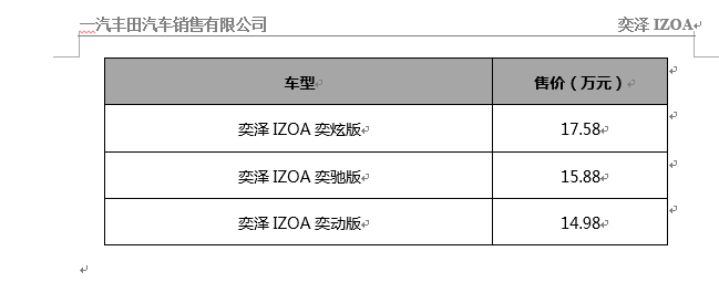 售价14.98万元起 奕泽IZOA炫酷上市啦